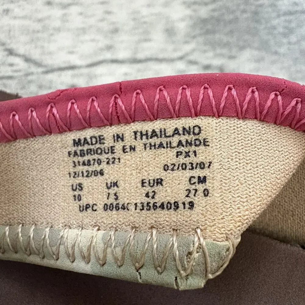 Vintage Nike Celso Thong Sandals Womens Size 10 Camo Pink Brown Y2K 314870-221